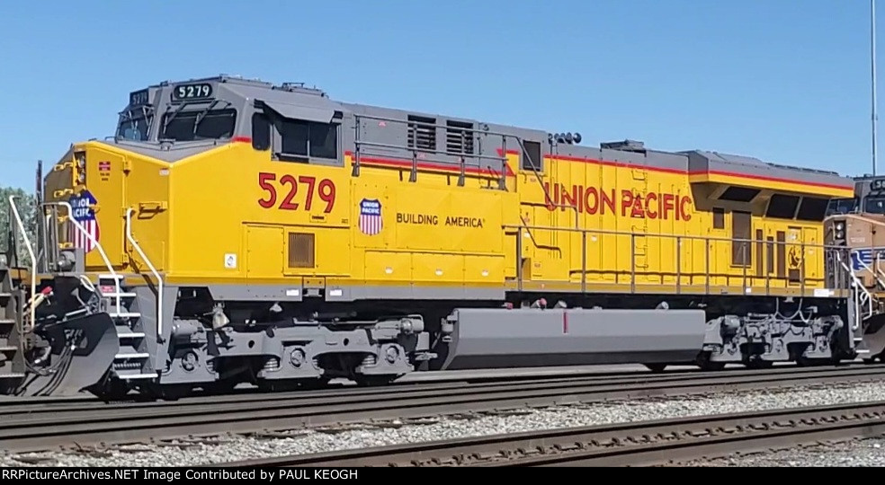 UP 5279 Recently Repainted With New UP Painct Scheme enters the UP Ogden Yard